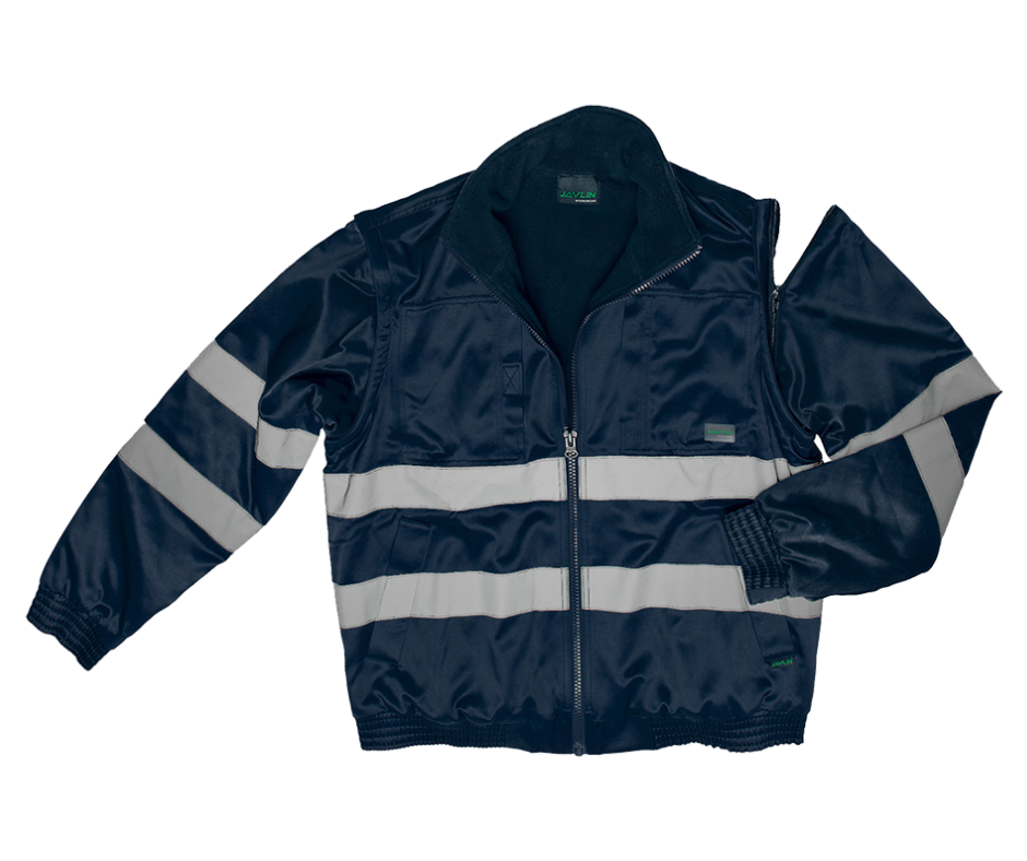 Hi-Vis Fleece Lined Bomber Jacket blue.1