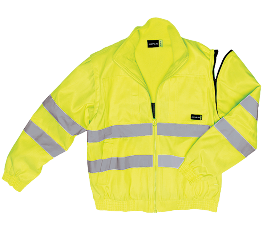 Hi-Vis Fleece Lined Bomber Jacket yellow.1
