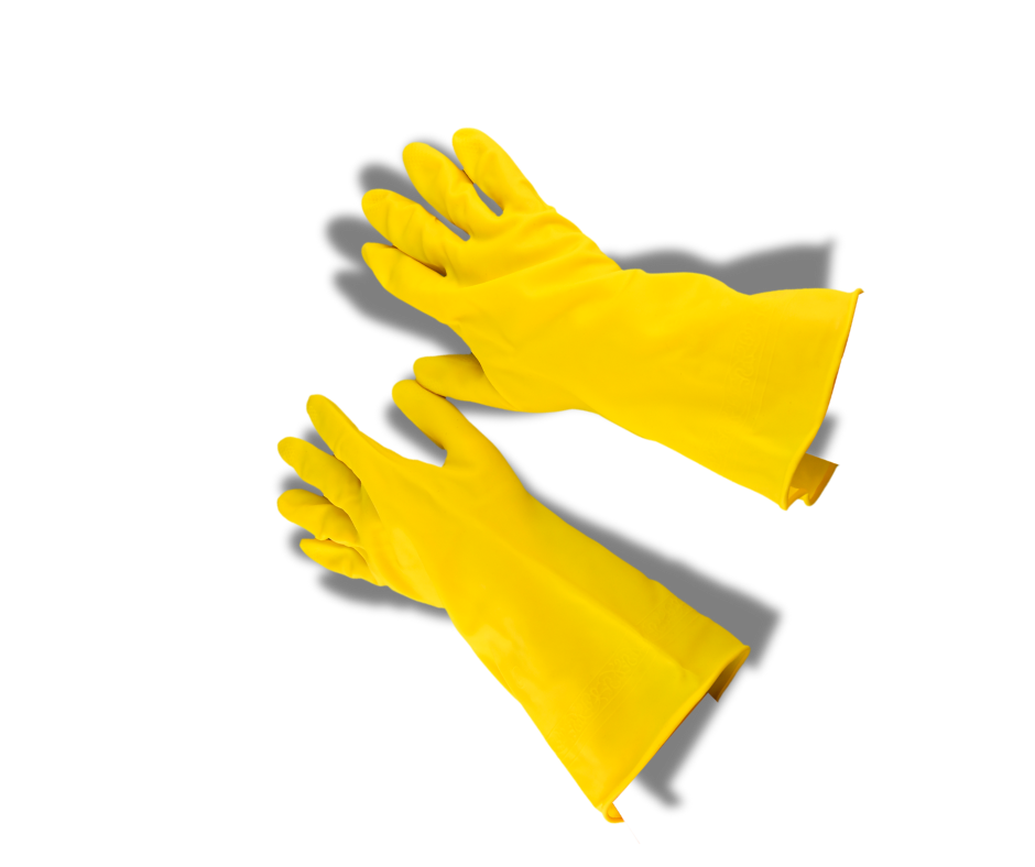 Natural rubber gloves
