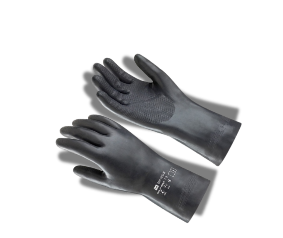 Neoprene chemical-resistant gloves